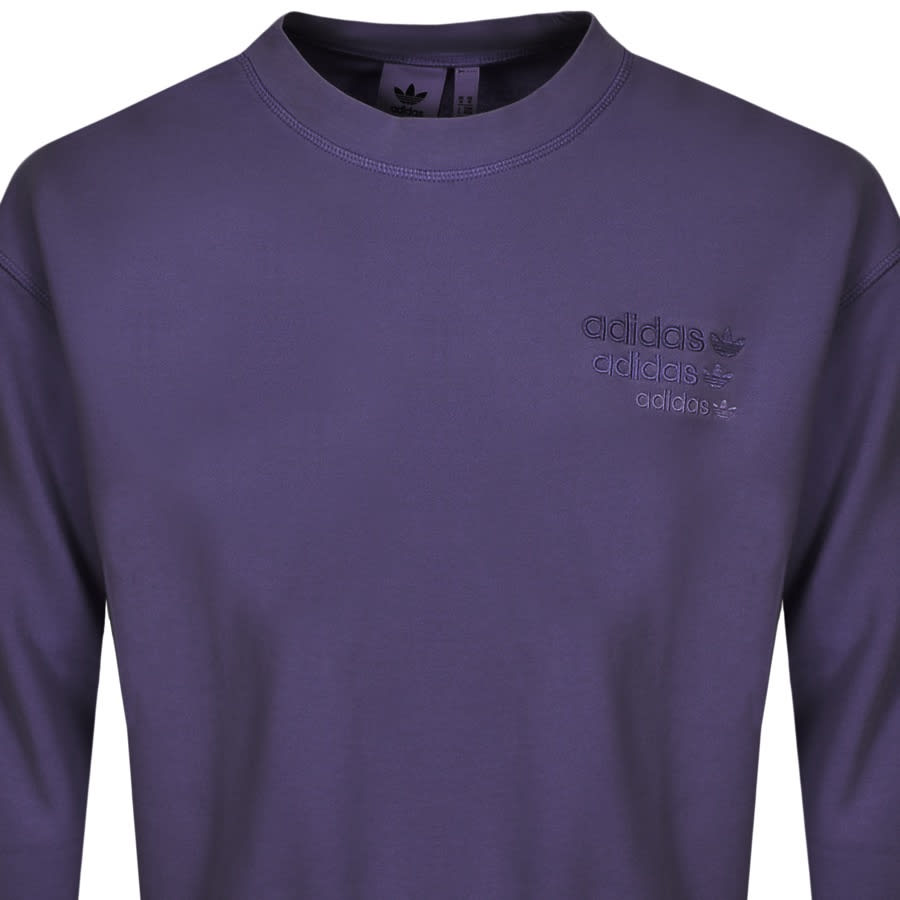 Alternative Image for Productadidas Originals Overdyed Sweatshirt Purple2